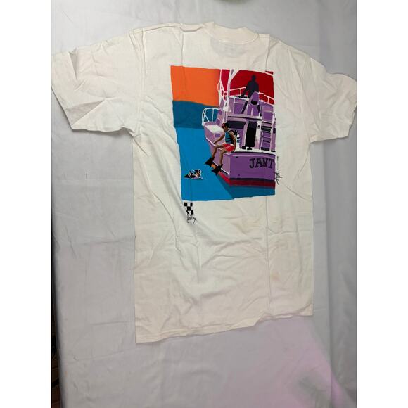 VTG Boat Scuba Diving Jantzen T-shirt Large USA Made Single Stitch 1980s - Picture 11 of 16